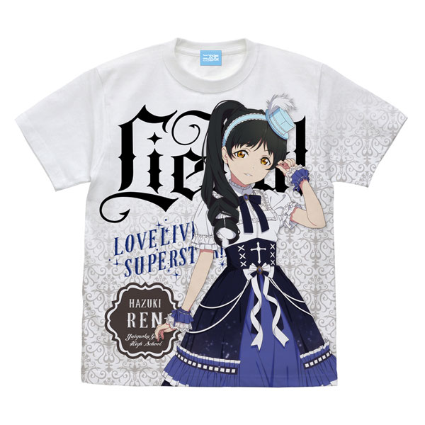 ラブライブ！スーパースター！！ 描き下ろし 葉月恋 フルグラフィックTシャツ ロリータファッション Ver./WHITE-L