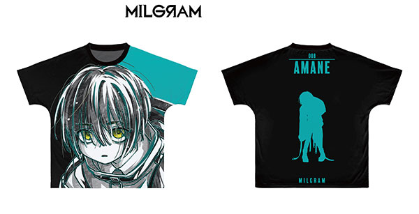 MILGRAM -ミルグラム- アマネ Ani-Art BLACK LABEL フルグラフィックTシャツ ユニセックス XL[アルマビアンカ]《在庫切れ》
