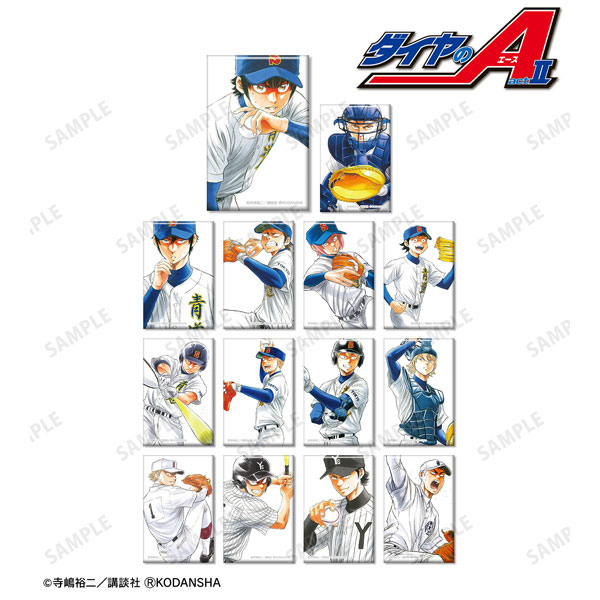 原作「ダイヤのA actII」 トレーディング表紙イラストスクエア缶バッジ 14個入りBOX[アルマビアンカ]《在庫切れ》