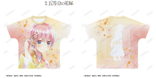 Tシャツ　中野一花(桜和装ver.) 描き下ろしイラスト Ani-Art aqua label フルグラフィックTシャツ フルカラー ユニセックスLサイズ 「映画 五等分の花嫁」 映画『五等分の花嫁』 中野一花 桜和装ver. Ani-Art aqua label