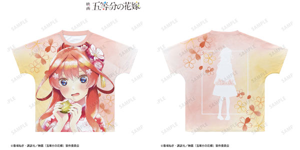 Tシャツ　中野五月(桜和装ver.) 描き下ろしイラスト Ani-Art aqua label フルグラフィックTシャツ フルカラー ユニセックスLサイズ 「映画 五等分の花嫁」 映画『五等分の花嫁』 中野五月 桜和装ver. Ani-Art aqua label