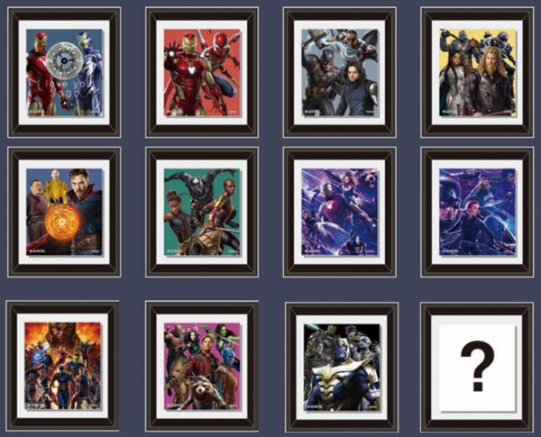 マーベルコミックス/ フレームマグネット： エンドゲーム 12個入り