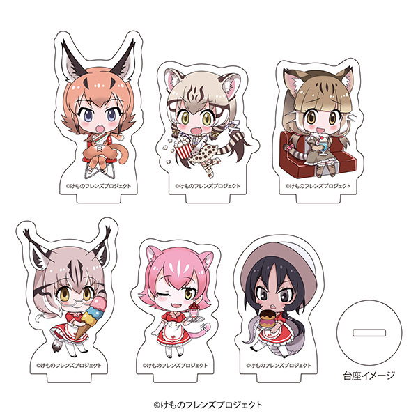 アクリルぷちスタンド「けものフレンズ」09/カフェver. フォトきゃらイラスト 6個入りBOX[A3]《在庫切れ》