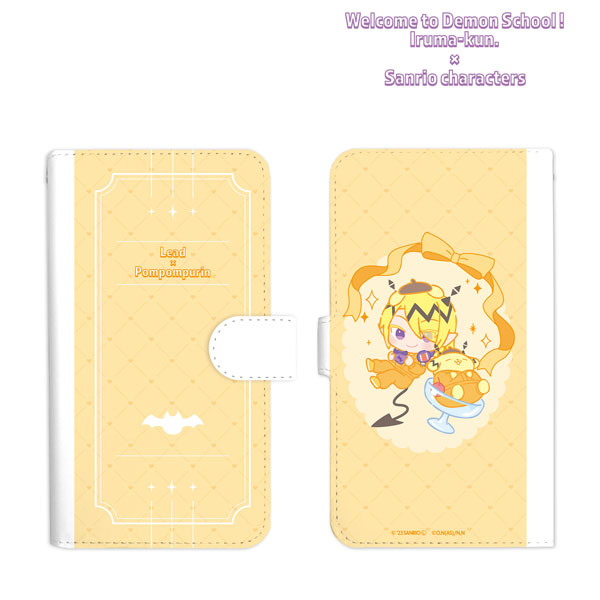 魔入りました！入間くん×サンリオキャラクターズ シャックス・リード × ポムポムプリン 手帳型スマホケース(M)[アルマビアンカ]《在庫切れ》