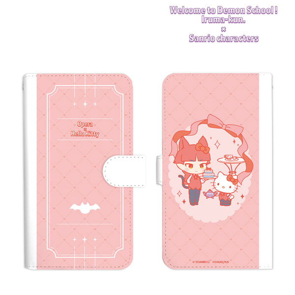 魔入りました！入間くん×サンリオキャラクターズ オペラ × ハローキティ 手帳型スマホケース(L)[アルマビアンカ]《在庫切れ》