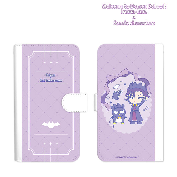 魔入りました！入間くん×サンリオキャラクターズ ナベリウス・カルエゴ × バッドばつ丸 手帳型スマホケース(M)[アルマビアンカ]《在庫切れ》