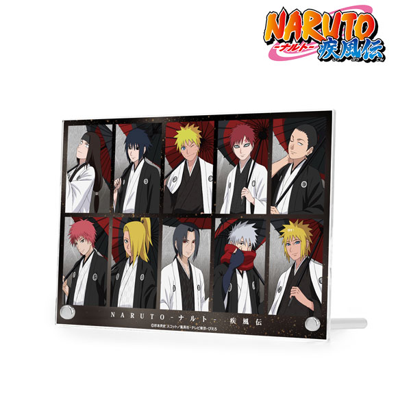 NARUTO 箔入りアクリルアート 集合 夕日 最初期 ナル NARUTO 箔入り