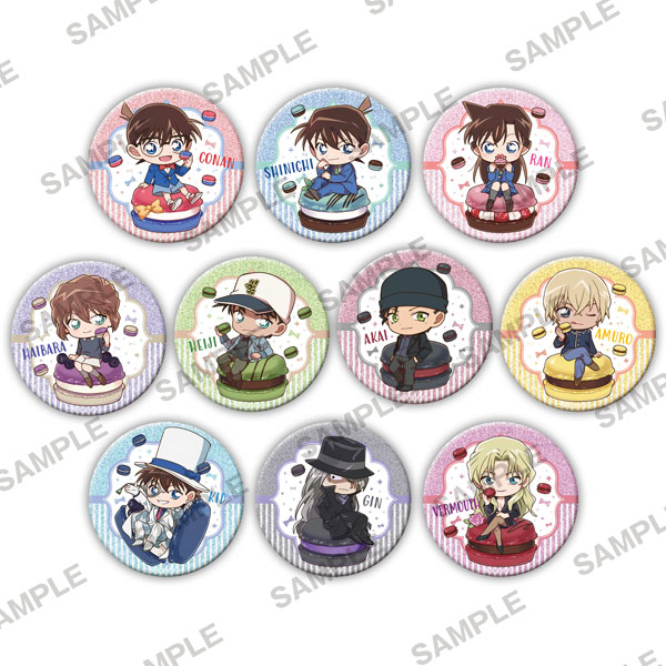 名探偵コナン」キラキラ缶バッジ マカロンver. 10個入りBOX（再販