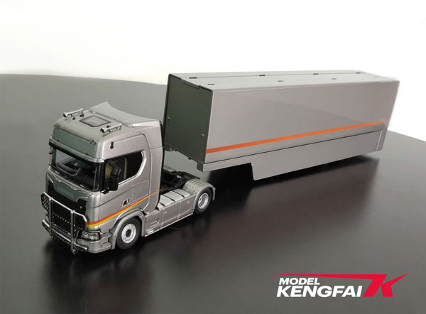 1/64 Scania transport vehicle Silver ※トレーラーヘッド + セミ