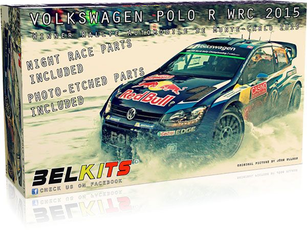 1/24 フォルクスワーゲン ポロ R WRC 2015 モンテカルロラリー ウィナー プラモデル[Belkits]《在庫切れ》