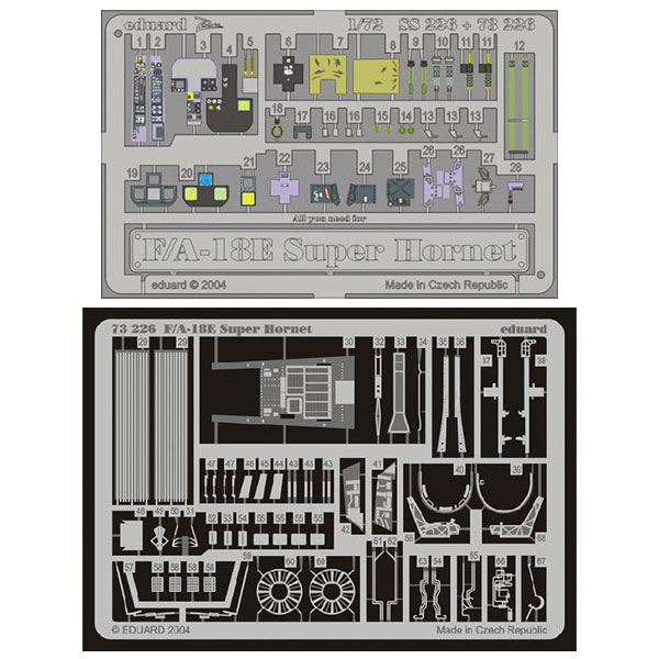 1/72 F/A-18E エッチングパーツ(H社用)[エデュアルド]