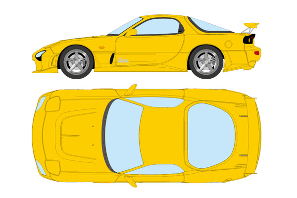 EIDOLON 1/43 Mazda RX-7 東京オートサロン　マツダ 1/43 マツダ RX-7 (FD3S) マツダスピード GTコンセプト イエロー