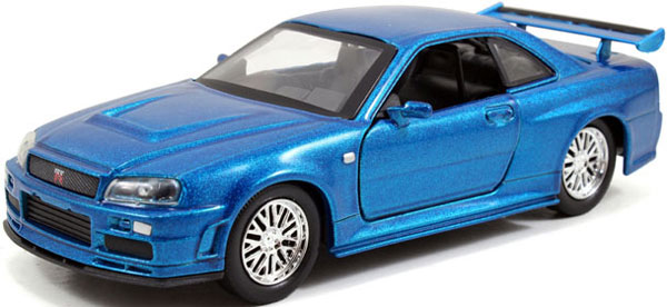 1/32 F＆F ブライアン ニッサン スカイライン GT-R (R34) ブルー[Jada