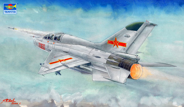 1/48 中国空軍 JJ-7 複座練習機 プラモデル[トランペッターモデル]《在庫切れ》