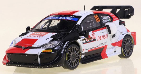 1/43 Spark WRC GR YARIS 2022 ラリージャパン 勝田 勝田貴元のナイトラリー仕様モデルカーが数量限定で登場【ラリー