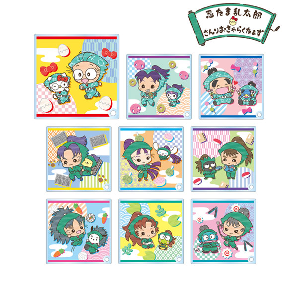 忍たま乱太郎×サンリオキャラクターズ トレーディングアクリルスタンドパネル 9個入りBOX[アルマビアンカ]《在庫切れ》