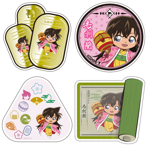 名探偵コナン 昔ばなし風コレクション トラベルステッカー4枚セット 毛利蘭[ゼロジーアクト]《在庫切れ》