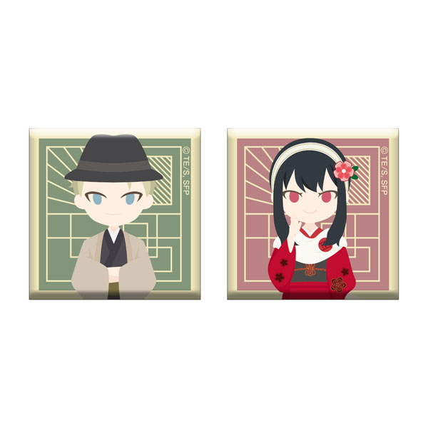 SPY×FAMILY ナムコ namco 缶バッジ ヨル　ロイド SPY×FAMILY スクエア缶バッジ2個セット/ロイド・ヨル[ムービック