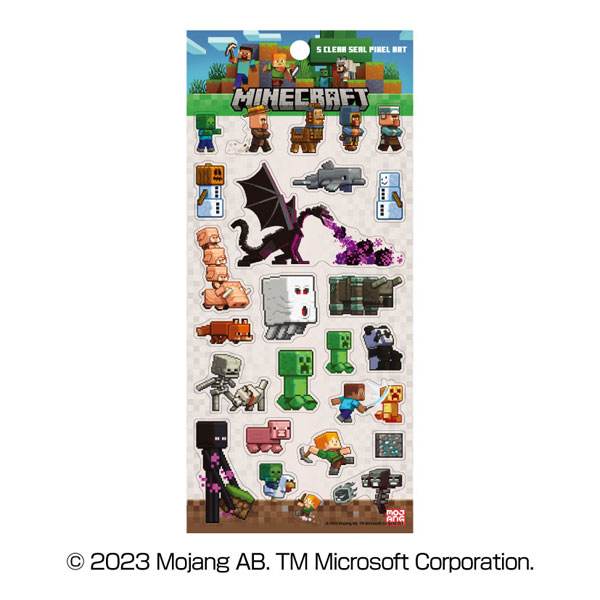 MINECRAFT マインクラフト クリアシール (5)PIXEL ART[エンスカイ]