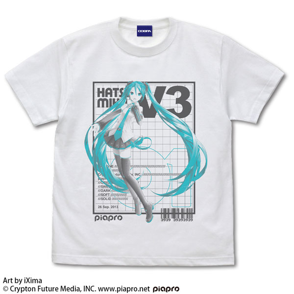 初音ミク V3 Tシャツ Ver.3.0/WHITE-S[コスパ]《在庫切れ》