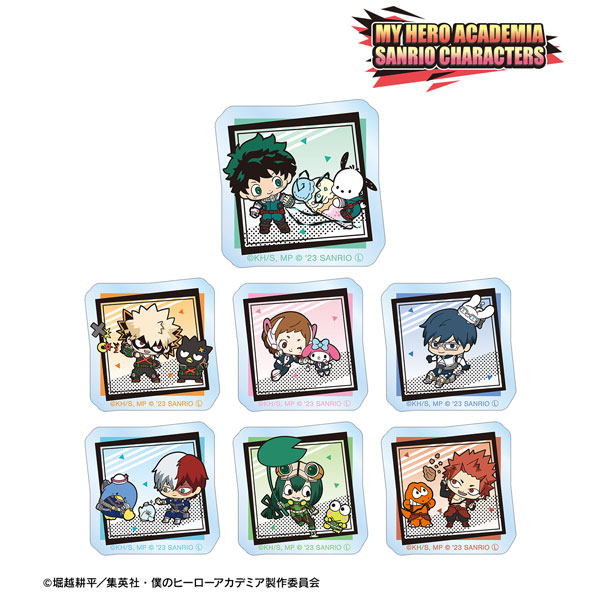 僕のヒーローアカデミア × サンリオキャラクターズ トレーディングアクリルステッカー 1年A組 ver.A 7個入りBOX[アルマビアンカ]《在庫切れ》