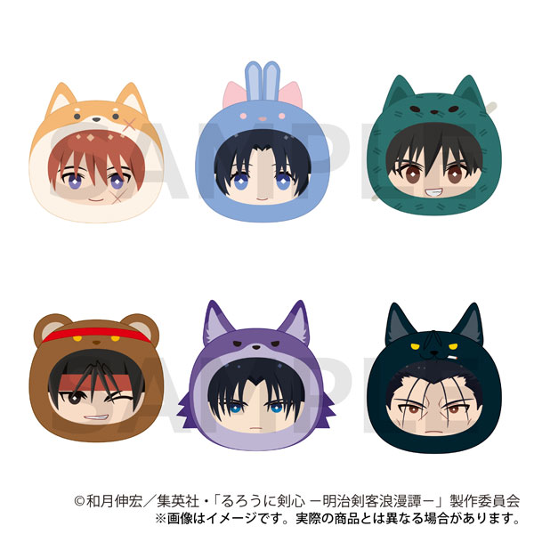 全6種セット るろうに剣心 あにずきん(ぬいぐるみマスコット) るろうに剣心 -明治剣客浪漫譚- あにずきん(ぬいぐるみ