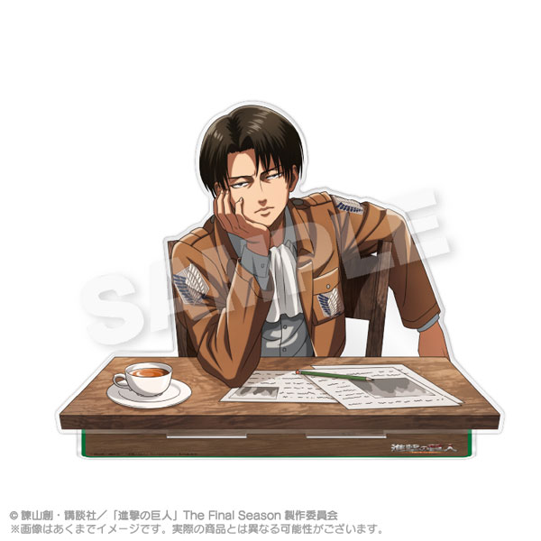 進撃の巨人 リヴァイ 調査兵団と一緒に作戦会議 アクリルスタンド リヴァイ(一緒に作戦会議ver.) 調査兵団と一緒に作戦会議 パネル