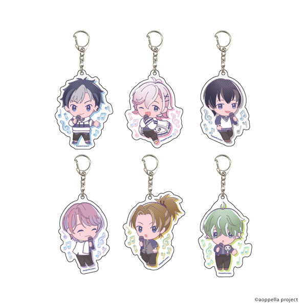 アクリルキーホルダー「アオペラ -aoppella！？- Design produced by Sanrio」02/ミニキャライラスト 6個入りBOX[A3]《在庫切れ》