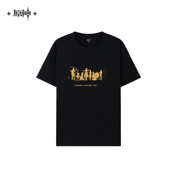 原神 塵世華章シリーズ 金色箔押しTシャツ M[miHoYo]