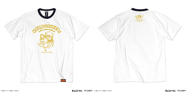 TVアニメ『チェンソーマン』オープニングイラストTシャツ4 ホワイト×ネイビー M[AIR TWOKYO]《在庫切れ》