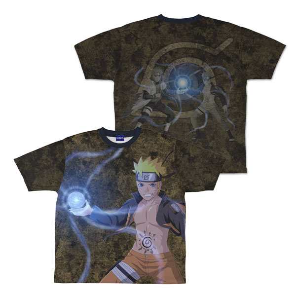 NARUTO-ナルト- 疾風伝 描き下ろし うずまきナルト 両面フルグラフィックTシャツ/S[コスパ]