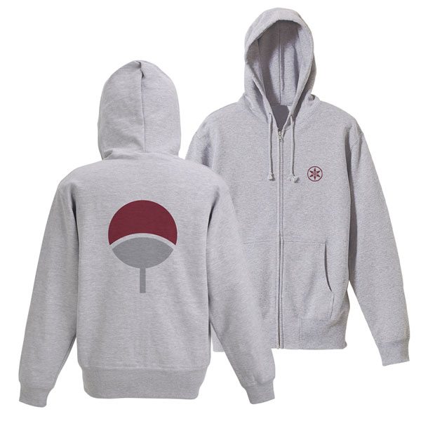 NARUTO-ナルト- 疾風伝 うちは ジップパーカー/MIX GRAY-XL（再販）[コスパ]《１１月予約》
