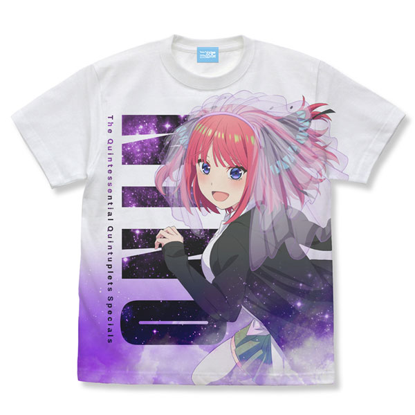 五等分の花嫁∽ 中野二乃 フルグラフィックTシャツ/WHITE-S（再販）[コスパ]《０３月予約》