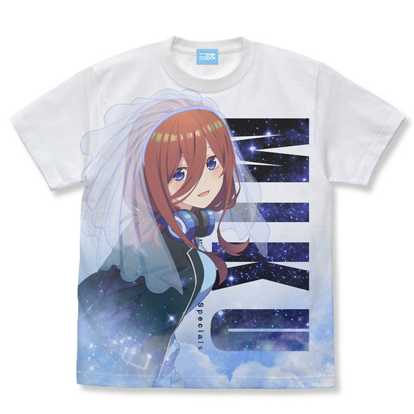 五等分の花嫁∽ 中野三玖 フルグラフィックTシャツ/WHITE-S（再販）[コスパ]《０３月予約》