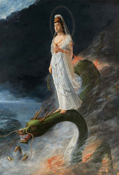 雲龍観音菩薩 ジグソーパズル 1000ピース アップルワン(APPLEONE) 1000