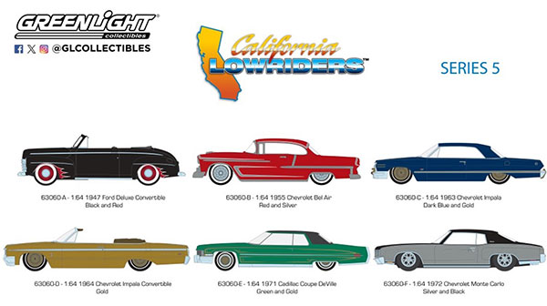 1/64 California Lowriders Series 5 6種セット[グリーンライト]《在庫
