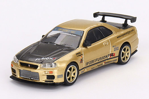 1/64 Nissan スカイライン GT-R R34 Top Secret Gold(右ハンドル