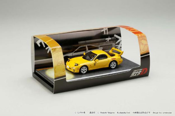 1/64 MAZDA RX-7(FD3S)RED SUNS / 頭文字D VS 藤原拓海 高橋啓介ドライバーフィギュア付き[ホビージャパン]