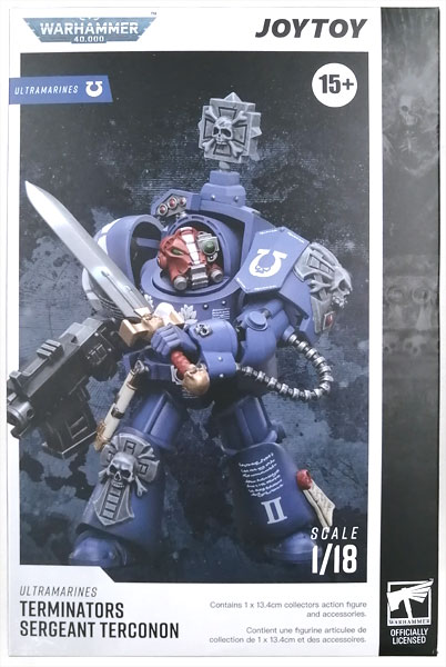 【中古】ジョイトイ × ウォーハンマー 40K 1/18 ウルトラマリーンズ TERMINATORS SERGEANT TERCONON[JOYTOY]