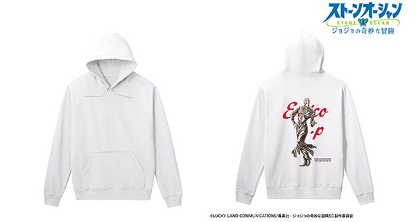 ジョジョの奇妙な冒険 ストーンオーシャン エンリコ・プッチ Ani-Art BLACK LABEL バックプリントパーカー メンズ S[アルマビアンカ]《在庫切れ》