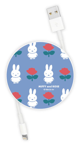 ミッフィー MIFFY and ROSE コードリールケース ブルー[グルマンディーズ]《在庫切れ》