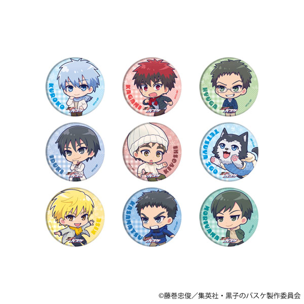 缶バッジ「黒子のバスケ」16/冬休みver. ミニキャライラスト 9個入りBOX[A3]《在庫切れ》