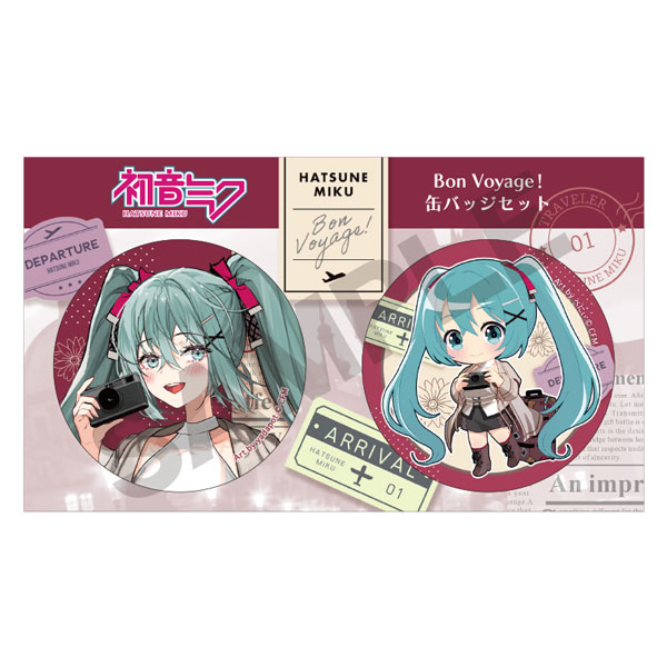 初音ミク 缶バッジ2個セット レッド[クラックス]《在庫切れ》