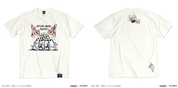 TVアニメ『進撃の巨人』The Final Season 完結編(後編) イラストTシャツ 2(アルミンを取り戻す) バニラホワイト S[AIR TWOKYO]《在庫切れ》