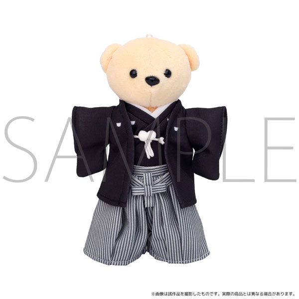 くまめいと 紋付袴 黒 ぬいぐるみ用衣装[ムービック]《在庫切れ》