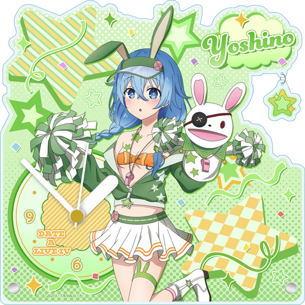 デート・ア・ライブIV 描き下ろし アクリル置時計 四糸乃 チアガール