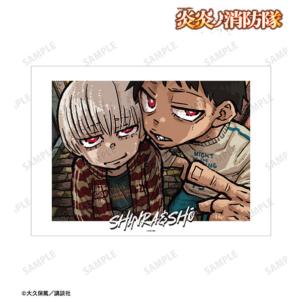 漫画『炎炎ノ消防隊』 森羅日下部＆象日下部 A3マット加工ポスター ver