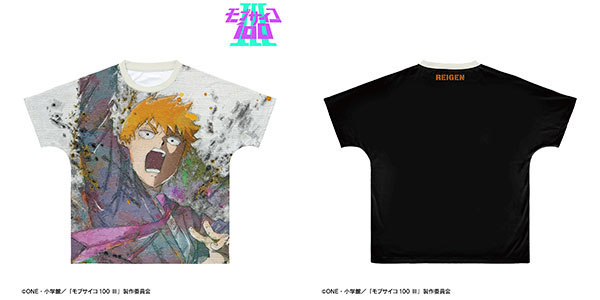 モブサイコ100 III 霊幻新隆 grunge CANVAS フルグラフィックTシャツ ユニセックス XS[アルマビアンカ]《在庫切れ》