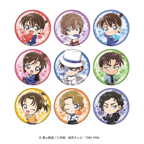 名探偵コナン キャラバッジコレクション(カラフルはーと) 9個