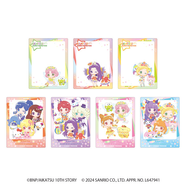 アクリルカード「アイカツ！×サンリオキャラクターズ」02/ミニキャライラスト 7個入りBOX[A3]